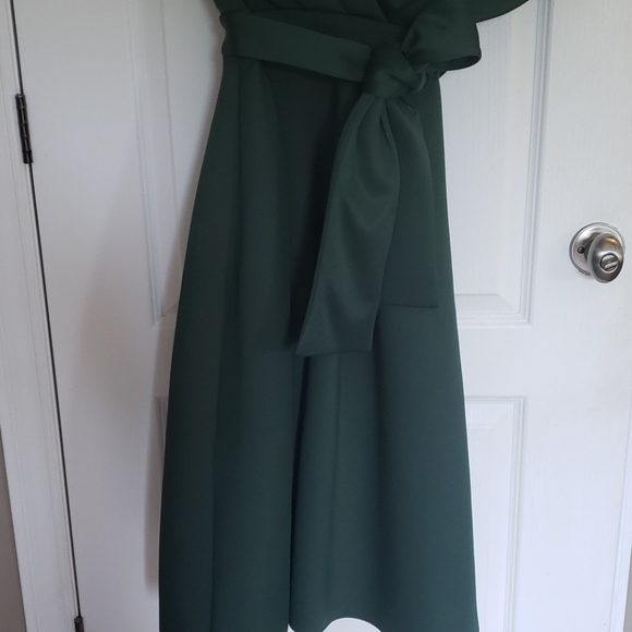 NWT Fallen Shoulder Midi Dress with Tie Detail - Picture 6 of 7